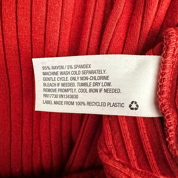 Women's A New Day Rib Knit Midi Dress - Rust Size L - Picture 4 of 4